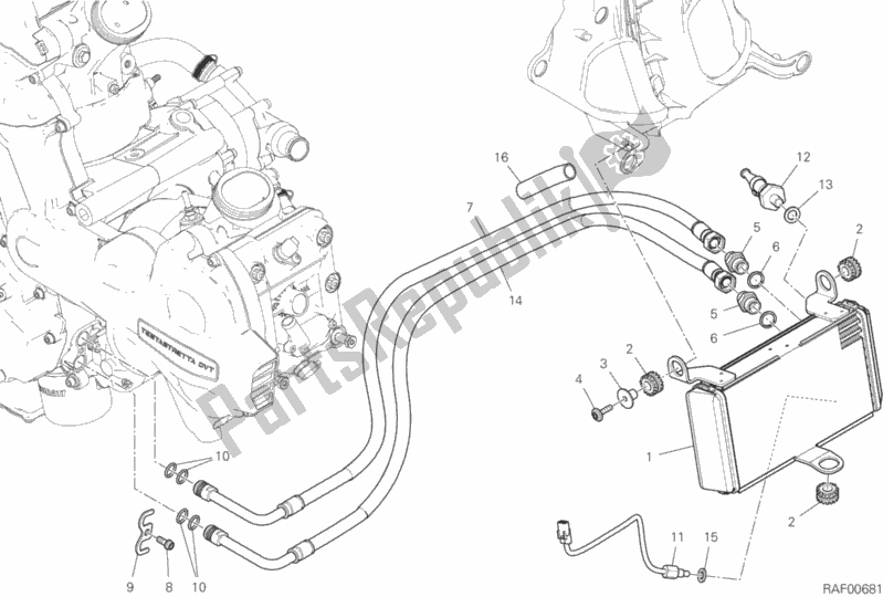 Wszystkie części do Ch? Odnica Oleju Ducati Multistrada 1260 ABS USA 2020